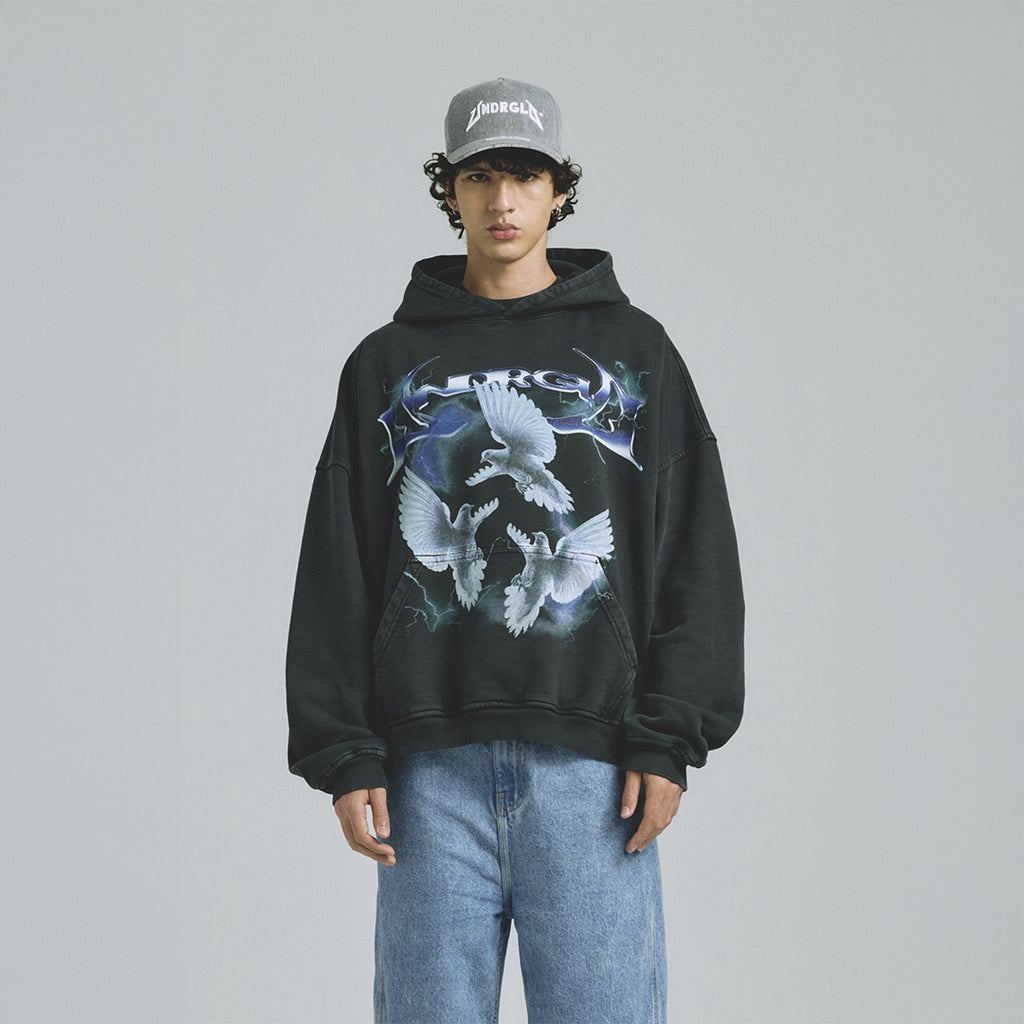 UNDERGOLD THUNDER RIDER PIGEONS HOODIE BLACK