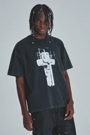 UNDERGOLD - Tshirt Act 1 Cross Vintage - Black