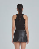 Undergold Tshirt Line Basic Halter Tank Top Black