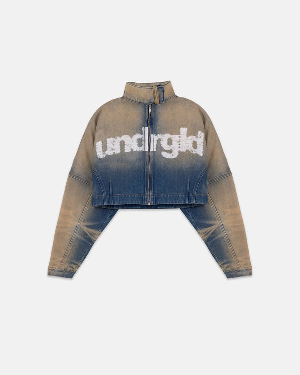 UNDERGOLD - W Jacket Revelation Cropped Zip Up - Sand Blue