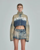 UNDERGOLD - W Jacket Revelation Cropped Zip Up - Sand Blue