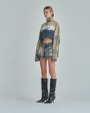 UNDERGOLD - W Jacket Revelation Cropped Zip Up - Sand Blue