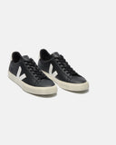 Tenis Veja Campo Leather Black White hombre, par, vista frontal en ángulo