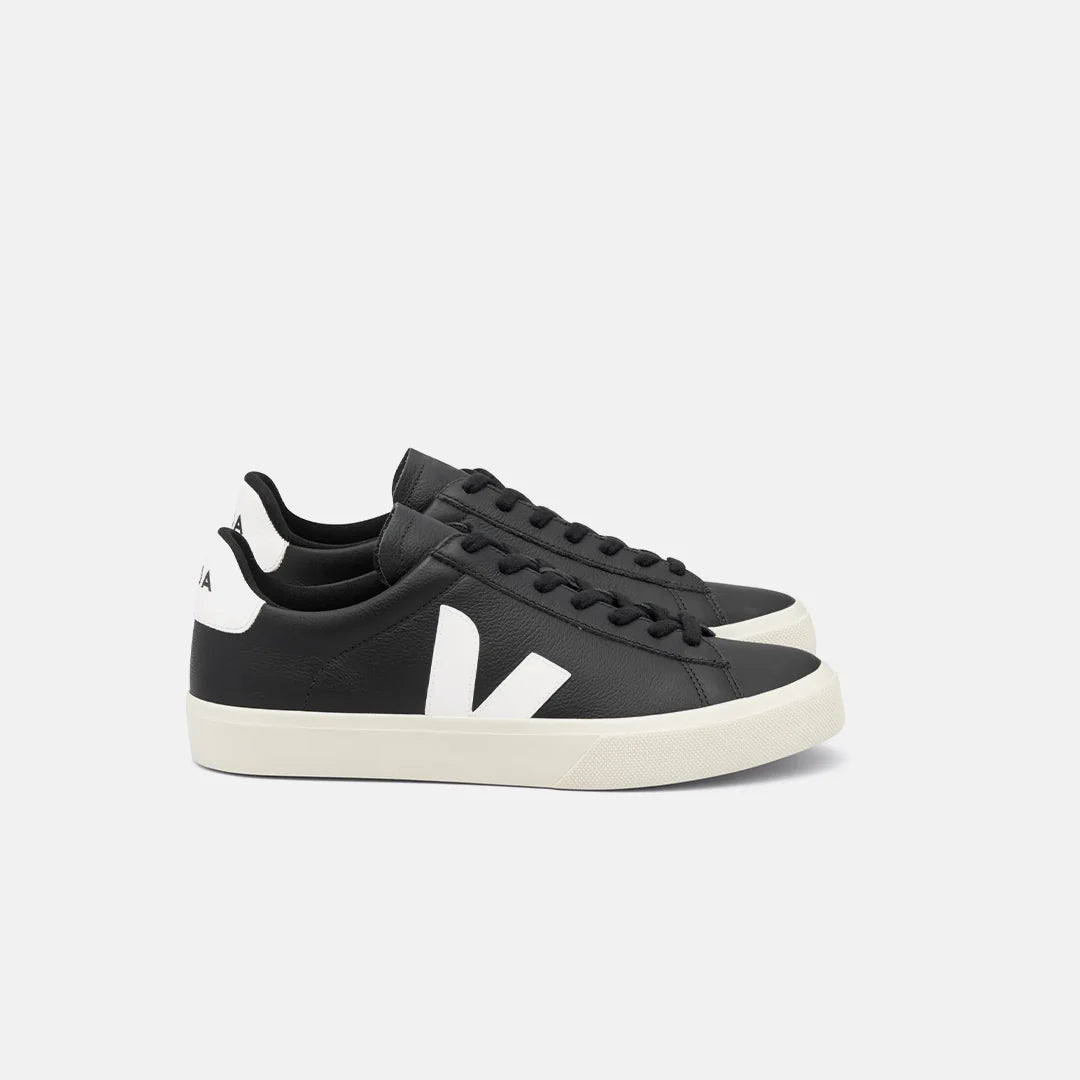 VEJA CAMPO LEATHER BLACK WHITE