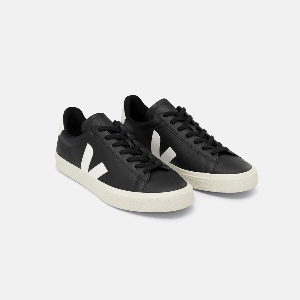 VEJA CAMPO LEATHER BLACK WHITE