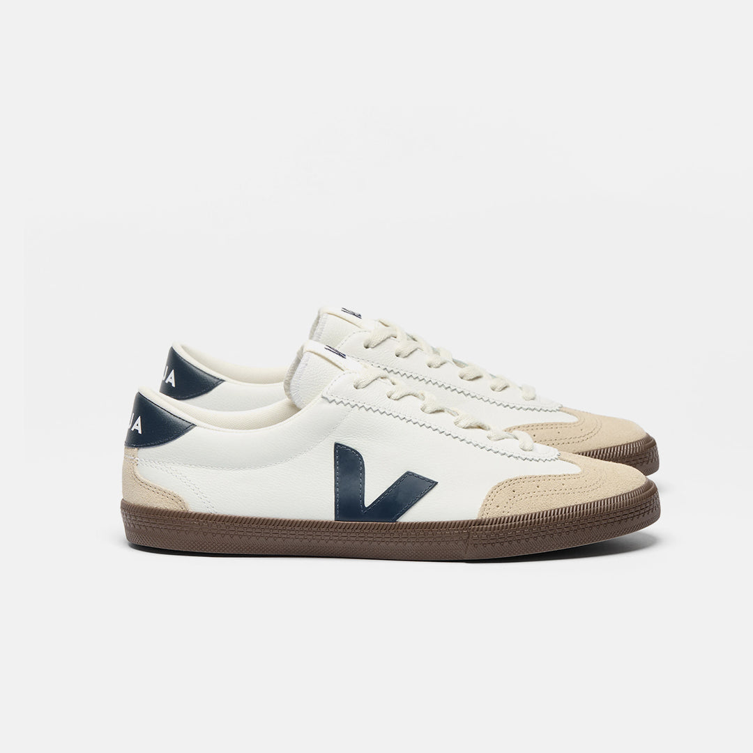 VEJA VOLLEY LEATHER WHITE NAUTICO BARK