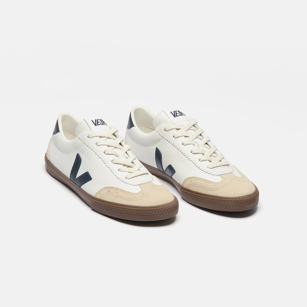 VEJA VOLLEY LEATHER WHITE NAUTICO BARK